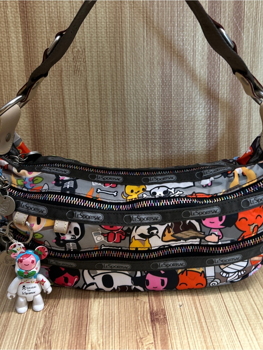 Vintage Tokidoki for LeSportsac Bella Inferno Bag w/ Qee Charm⁠